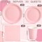 200Pcs Baby Shower Party Supplies Set – Plates, Cups & Napkins for 50 Guests (Pink)